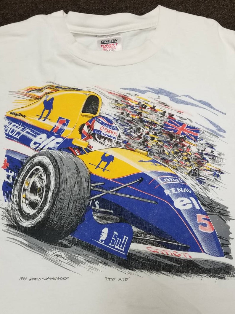 formula one shirt Renault racing shirt,nigel Mensell shirt,formula 1 shirt 90s racing shirt Williams racing shirt 1992 2xl 90s f1 shirt