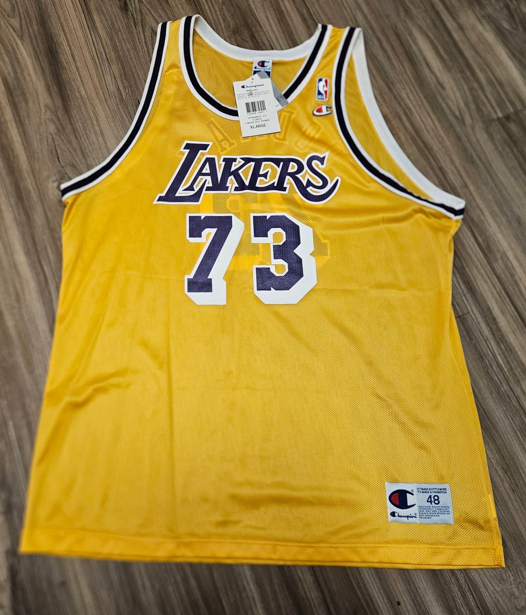 adidas Lakers RODMAN 73 ユニフォーム NBA Los Angeles Lakers Dennis Rodman #73 Jersey Large Hardwood