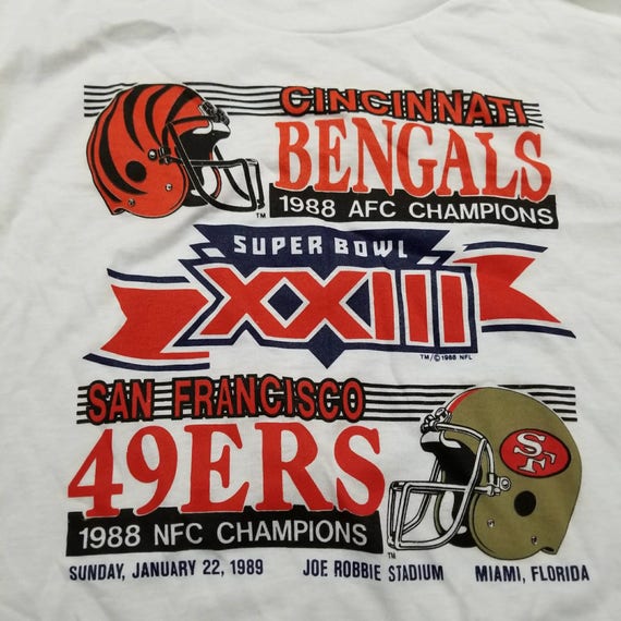 1988 bengals superbowl 23 shirt,80s bengals shirt… - image 2