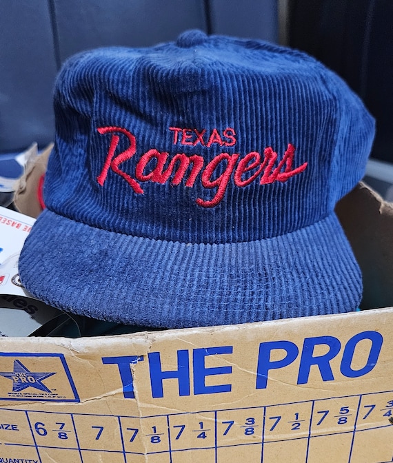 1980s Texas Rangers sports specialties hat, Texas rangers corduroy hat,vintage texas rangers hat,80s rangers hat