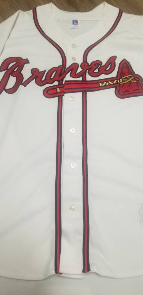 Size 48 Atlanta Braves Russell Authentic Diamond Jersey, 90s