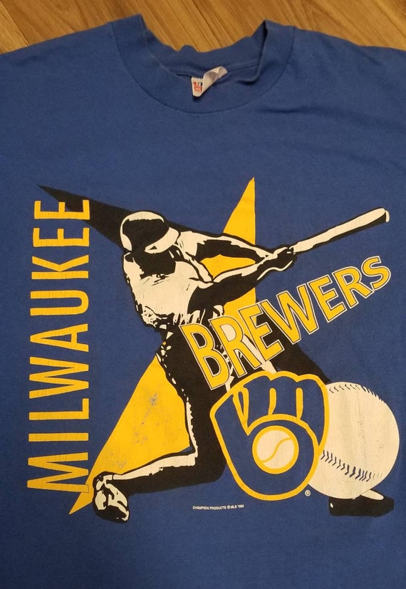 1992 Milwaukee brewers shirt, 90s brewers shirt, medium brewers shirt,vintage brewers shirt,hanes brewers shirt View 2