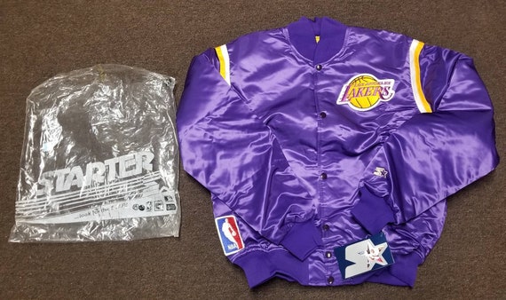 90s New size LARGE Lakers starter jacket,la laker… - image 1