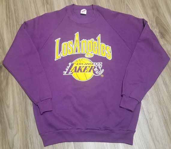 Los Angeles Lakers Short Sleeve Basketball Hoodie Sweater – Retro Nicks