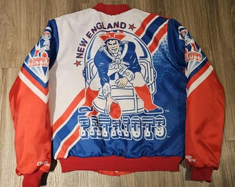 Vintage 90s New England Patriots Pullover Jacket Medium NFL 