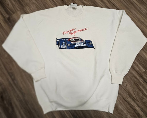 1990-1992 Nissan racing sweatshirt,80s nissan racing,Japanese racing sweatshirt,Nissan GTP ZX-Turbo,vintage Nissan,XL nissan sweatshirt