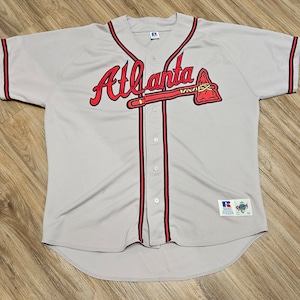 Atlanta Braves Shirt Adult Extra Large Red Logo Spell Out MLB Baseball  Womens