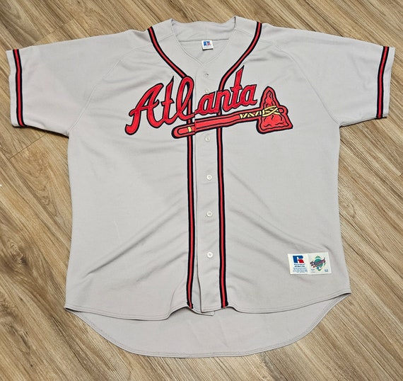 Authentic Chipper Jones Atlanta Braves 1995 World Series Jersey Size 44  Russell