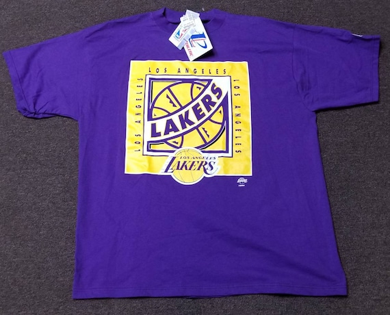 Nwt 90s Xl lakers shirt,los angeles lakers shirt,90s lakers shirt,90s lakers tee,90s vintage shirt,new 90s lakers shirt,Lakers  logo athleti
