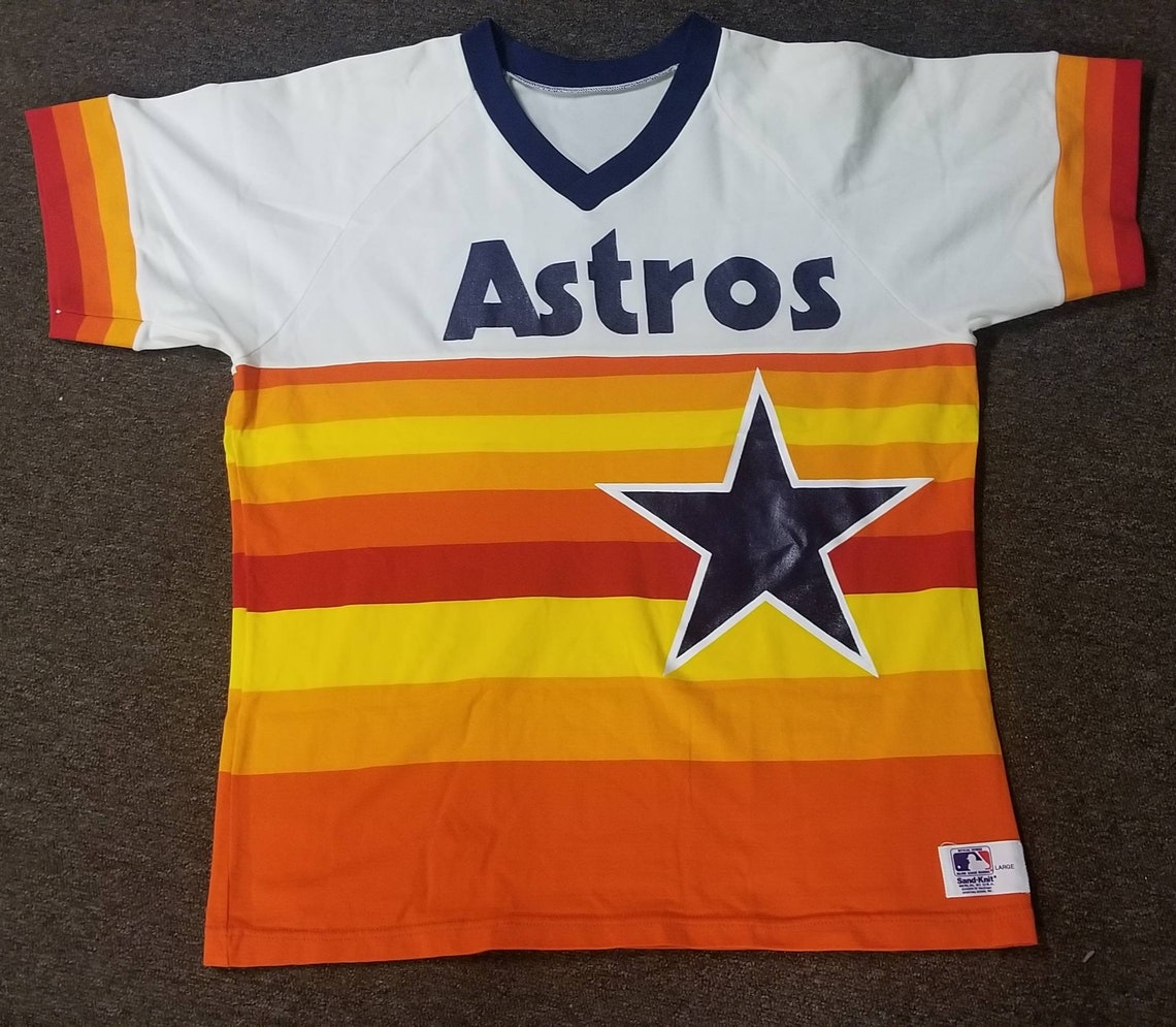 New vintage 80s large houston astros jerseyastros sandkint Etsy