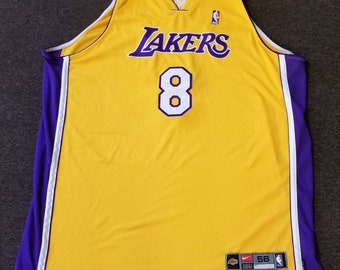 Authentic NBA Reebok Los Angeles Lakers Kobe Bryant 8 Jersey 52 SEWN  Vintage 