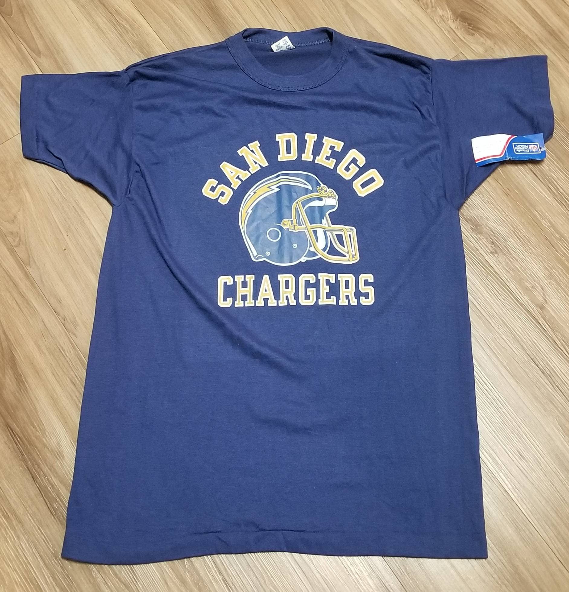 T-shirt Vintage NFL Los Angeles Chargers - Casque Coucher De Soleil - Homme Taille XL Gris