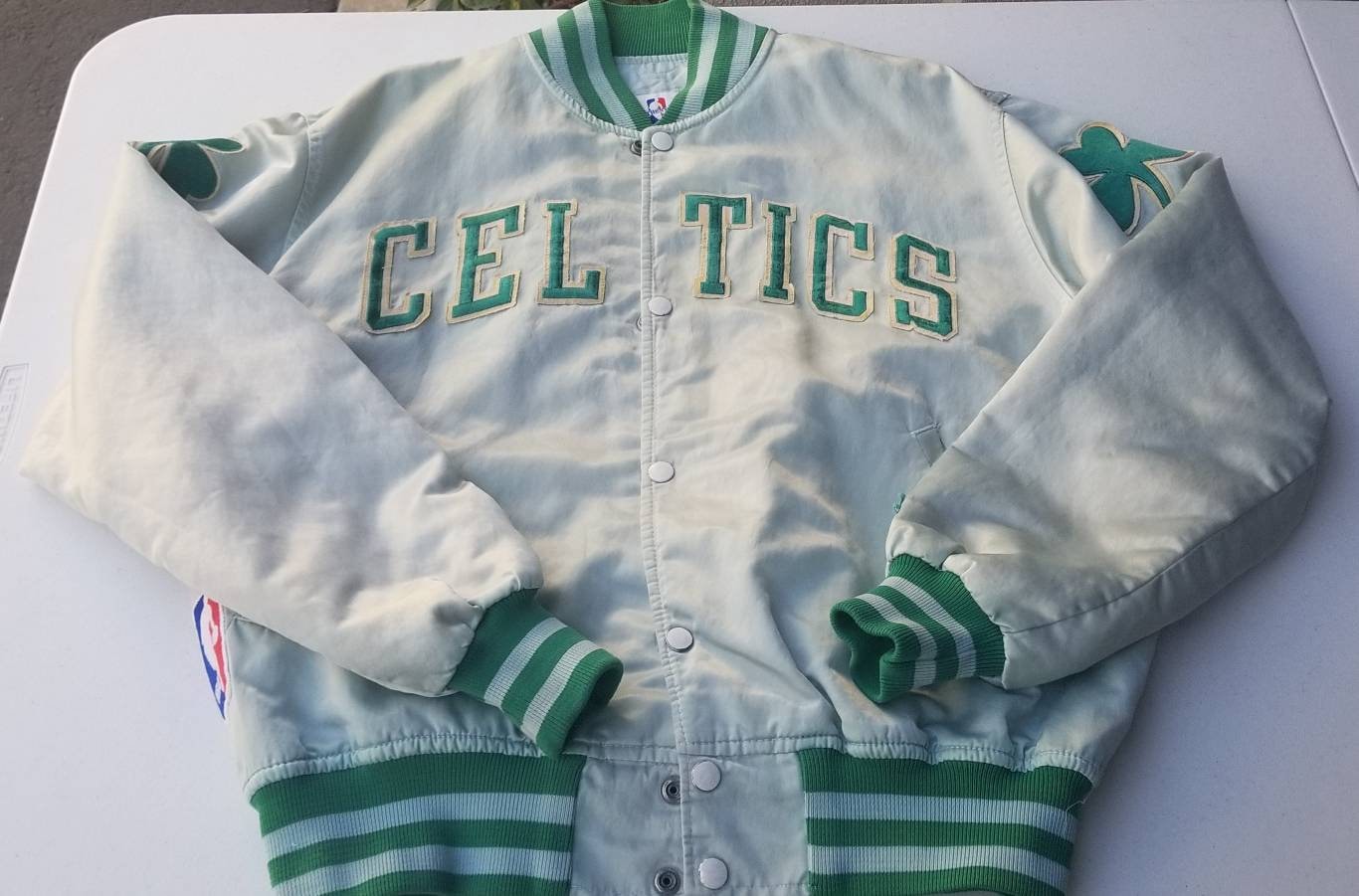 90's Boston Celtics Starter Satin Green NBA Jacket Size XL – Rare VNTG
