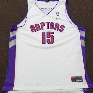 NEW Toronto Raptors #15 Vince Carter Purple White Classic Swingman Jersey