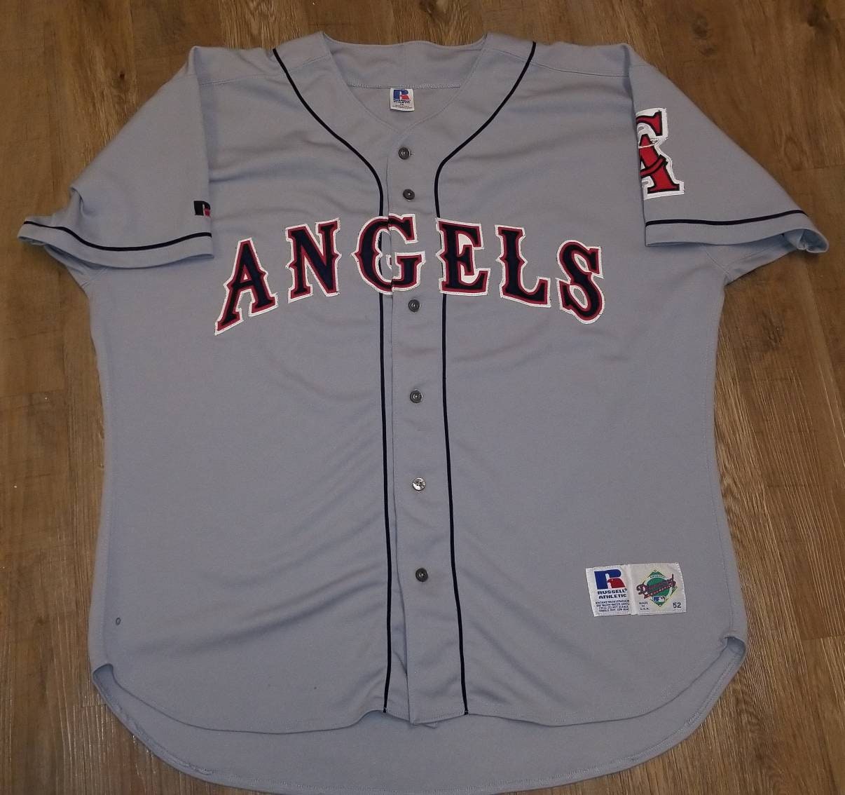 Secondhandgrandslam 1993-1996 California Angels jersey,anaheim Angels Jersey, 90s Angels jersey,vintage Angels jersey,angels Jersey Size 52,angels Russell Athle