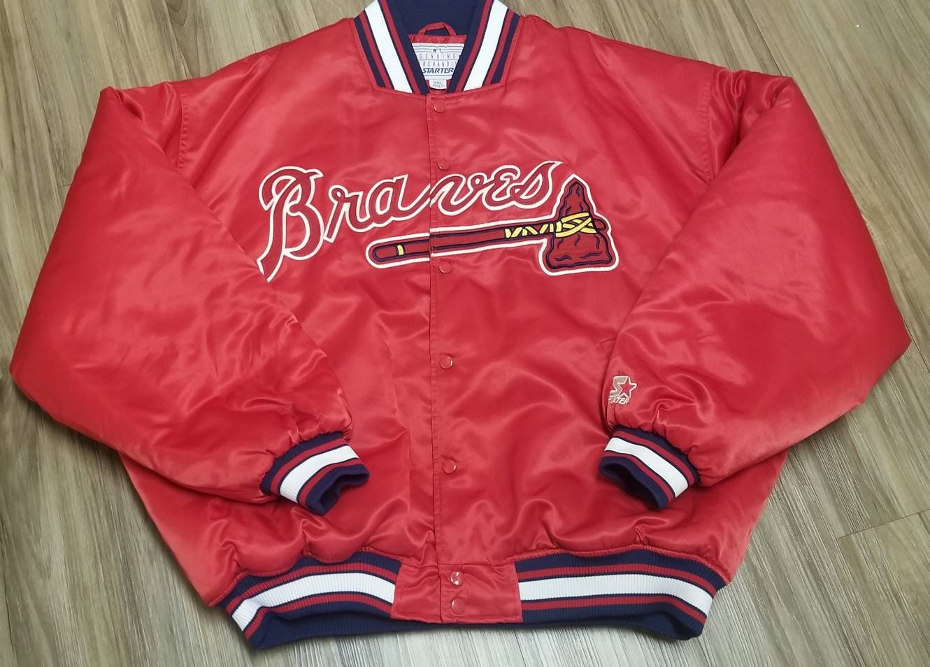 90s Atlanta Braves Starter Jacket1998 Atlanta Braves Jacket -  Sweden
