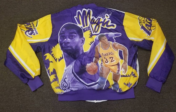 Original 1990-1991 LA Lakers jacket,Lakers chalkl… - image 1