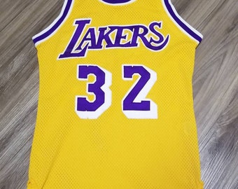 Size 40/SM 1980s LA Lakers Jersey,vintage Lakers Sandknit