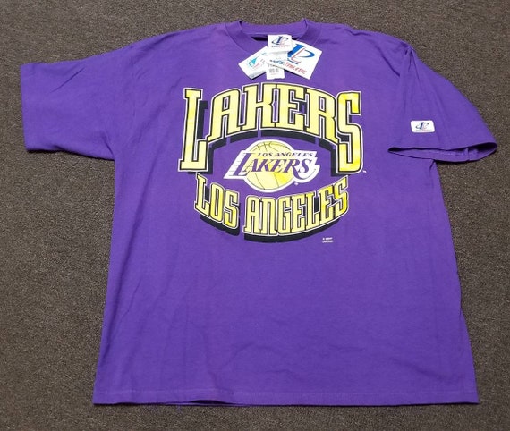 Nwt 90s Xl lakers shirt,los angeles lakers shirt,90s lakers shirt,90s lakers tee,90s vintage shirt,new 90s lakers shirt,Lakers  logo athleti