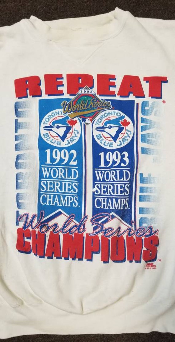 Secondhandgrandslam 1992 Toronto Blue Jays World Series sweater,90s Blue Jays sweater,90s Blue Jays Sweatshirt,vintage Blue Jays sweatshirt,90s Jays Sweatshirt