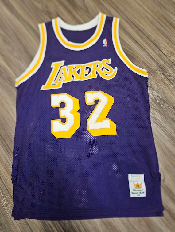 1985-1989 LA Lakers jersey,lakers sandknit jersey,