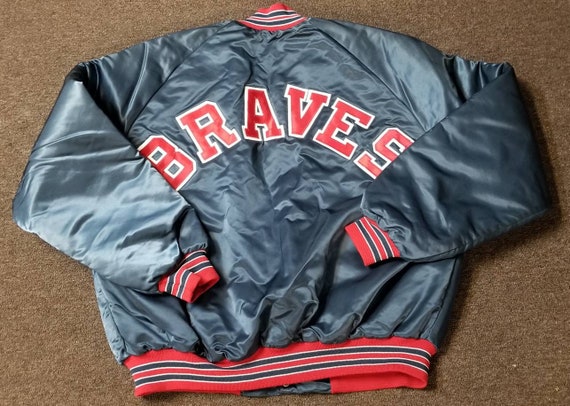 VTG 80s 90s Starter Atlanta Braves Made In USA Satin Varsity Jacket Mens  Large