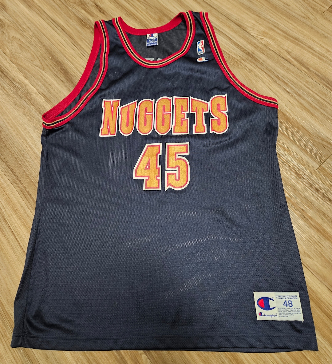 1998-1999 Size 48 Denver Nuggets Champion Jersey,90s Champion