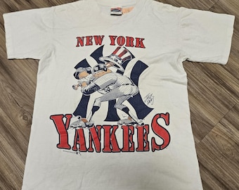 Vintage 90s Faded New York Yankees Shirt Sz XL - Etsy