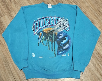 1992 large Charlotte Hornets salem sportswear sweatshirt,90s Hornets sweatshirt, vintage hornets sweatshirt,