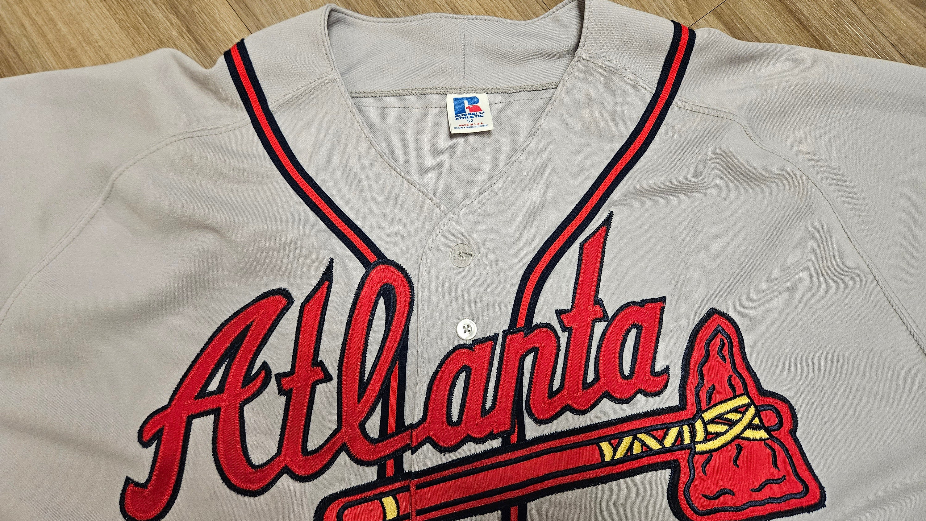 1990-1999 Size 52 Atlanta Braves Russell Authentic Diamond Jersey