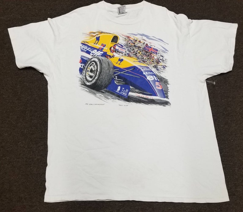 formula one shirt Renault racing shirt,nigel Mensell shirt,formula 1 shirt 90s racing shirt Williams racing shirt 1992 2xl 90s f1 shirt