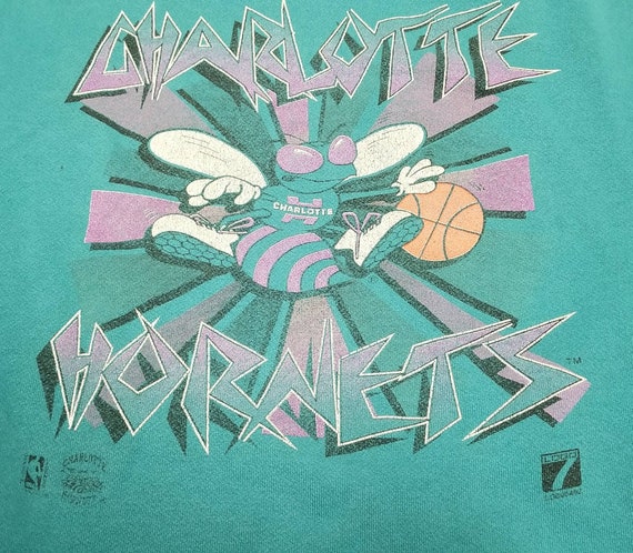 XL 90s Charlotte Hornets sweatshirt,90s Hornets s… - image 4