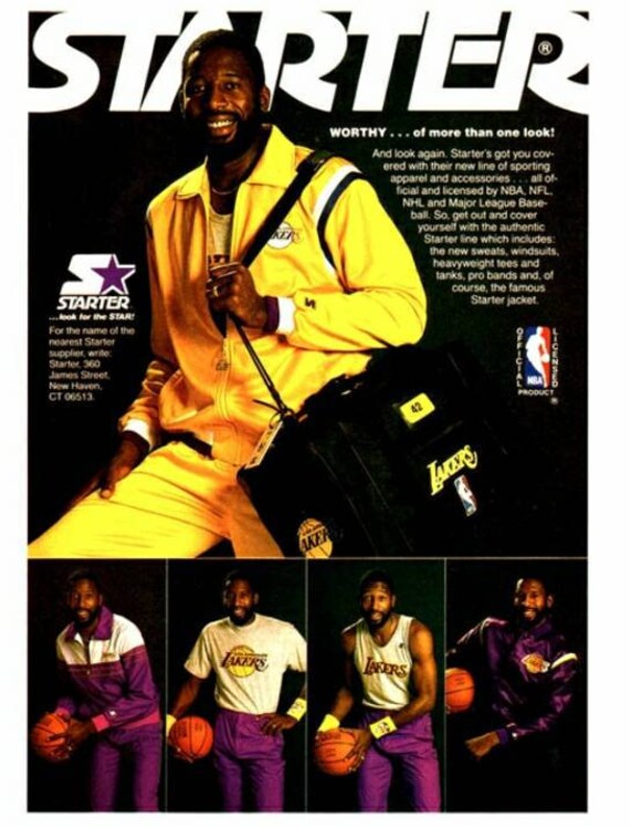 90s New size LARGE Lakers starter jacket,la laker… - image 4