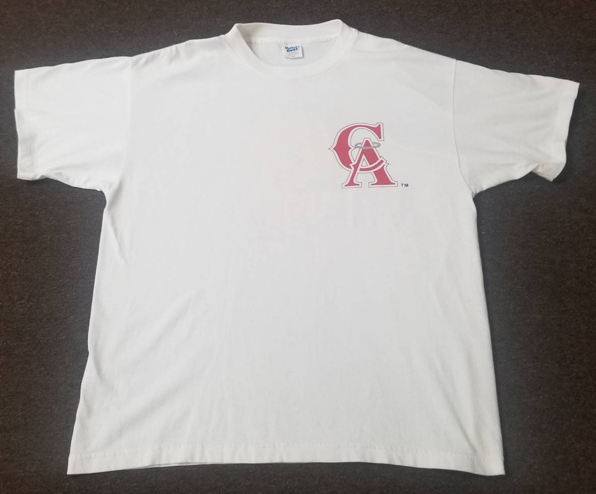 Dynasty Series Baseball Jersey MLB LA Angels White Red Buttons Size XL