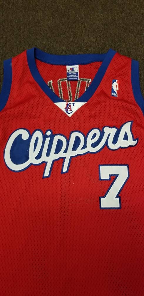 Champion Lamar Odom Los Angeles LA Clippers NBA Authentic Jersey 52  Embroidered