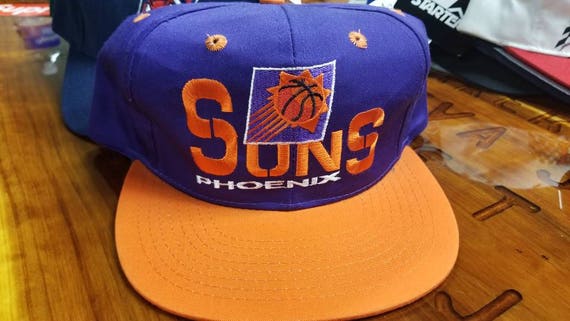 90's Phoenix Suns Sports Specialties Script NBA Black Dome Snapback Hat –  Rare VNTG