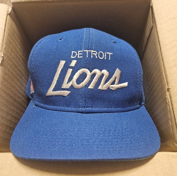 90s Detroit lions sports specialties hat,lions sports specialties script hat,90s lions hat,vintage lions hat,