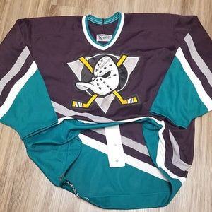 XL/TG Mighty Ducks of Anaheim Vintage CCM Webco Jersey 