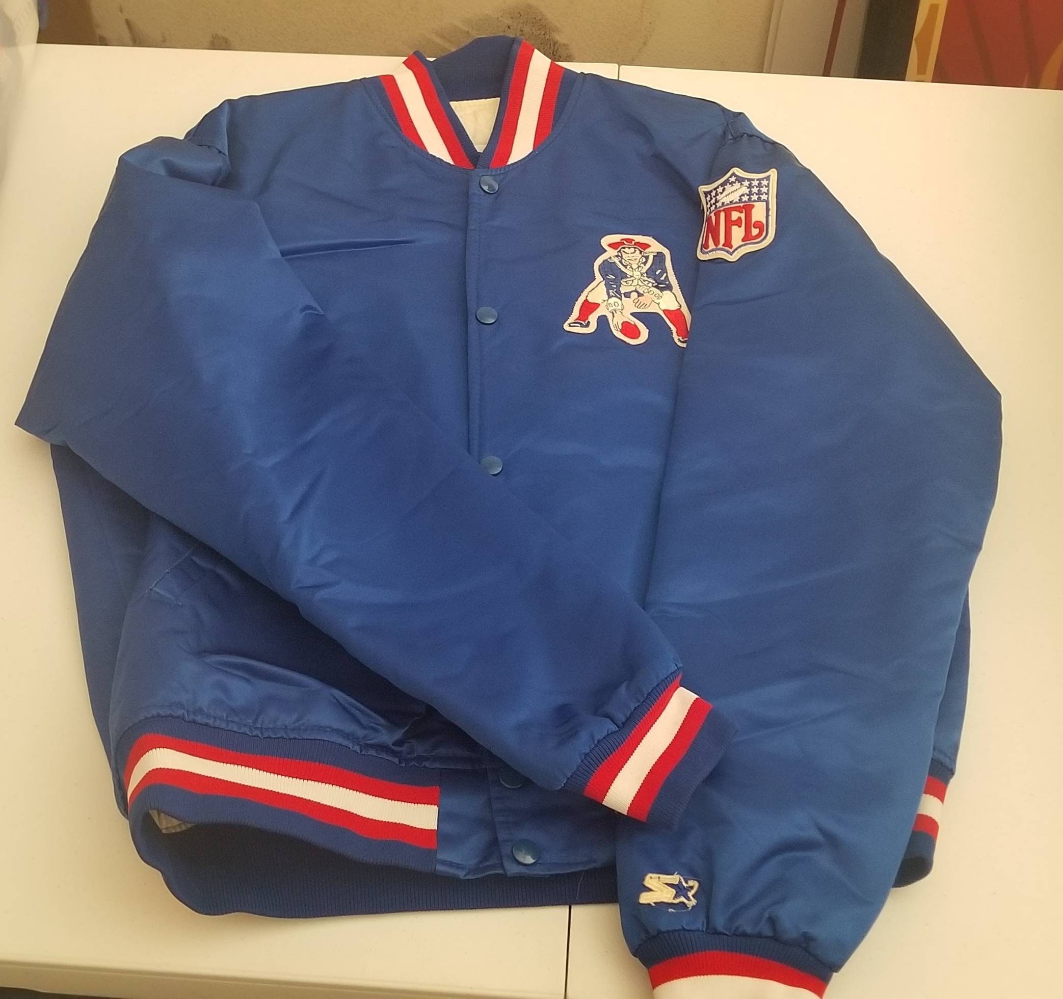 Large vintage new england patriots Starter Jacket vintage Etsy