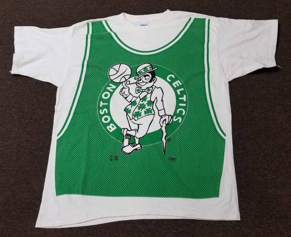 Vintage NBA Boston Celtics Tee Shirt Size Large Made in USA 1990s