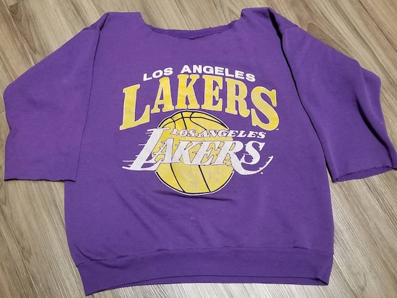 Vintage 80s LA Lakers NBA Crewneck sweatshirt. Made in the USA