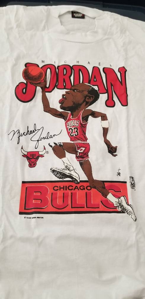 New Original 1987-88 Vintage Chicago Bulls Shirt Salem Sportswear