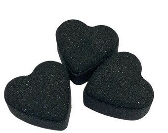 Black Heart Bath Bombs [25 Pack] | Wholesale Bath Bombs | Wholesale | Heart Shaped Bath Bombs