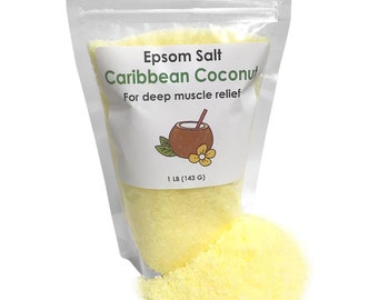 Caribbean Coconut 1lb Epsom Salt Soak