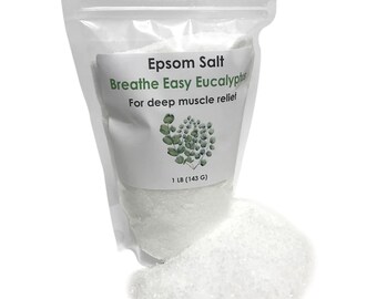Breathe Easy Eucalyptus 1lb Epsom Salt Soak