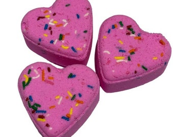 Strawberry Sundae Heart Bath Bombs [25 Pack] | Wholesale Bath Bombs | Wholesale | Heart Shaped Bath Bombs