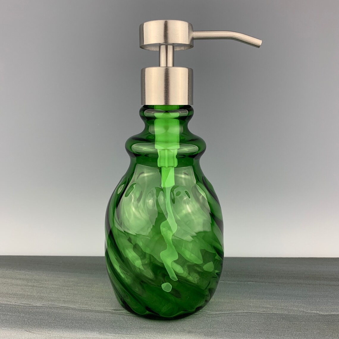 Green Soap Dispenser Etsy