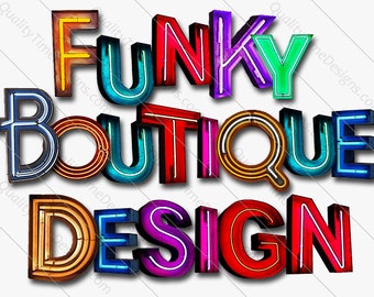 Neon Funky Gypsy Marquee Letter Graphic Images - 300 dpi high quality Clip Art Images - Transparent Background - Not a Font - PNG Images