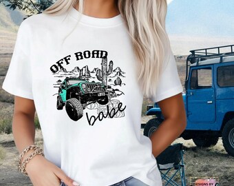 Camiseta Off Road Jeep Babe, Camiseta para rutas todoterreno, Camiseta para aventuras al aire libre en 4x4