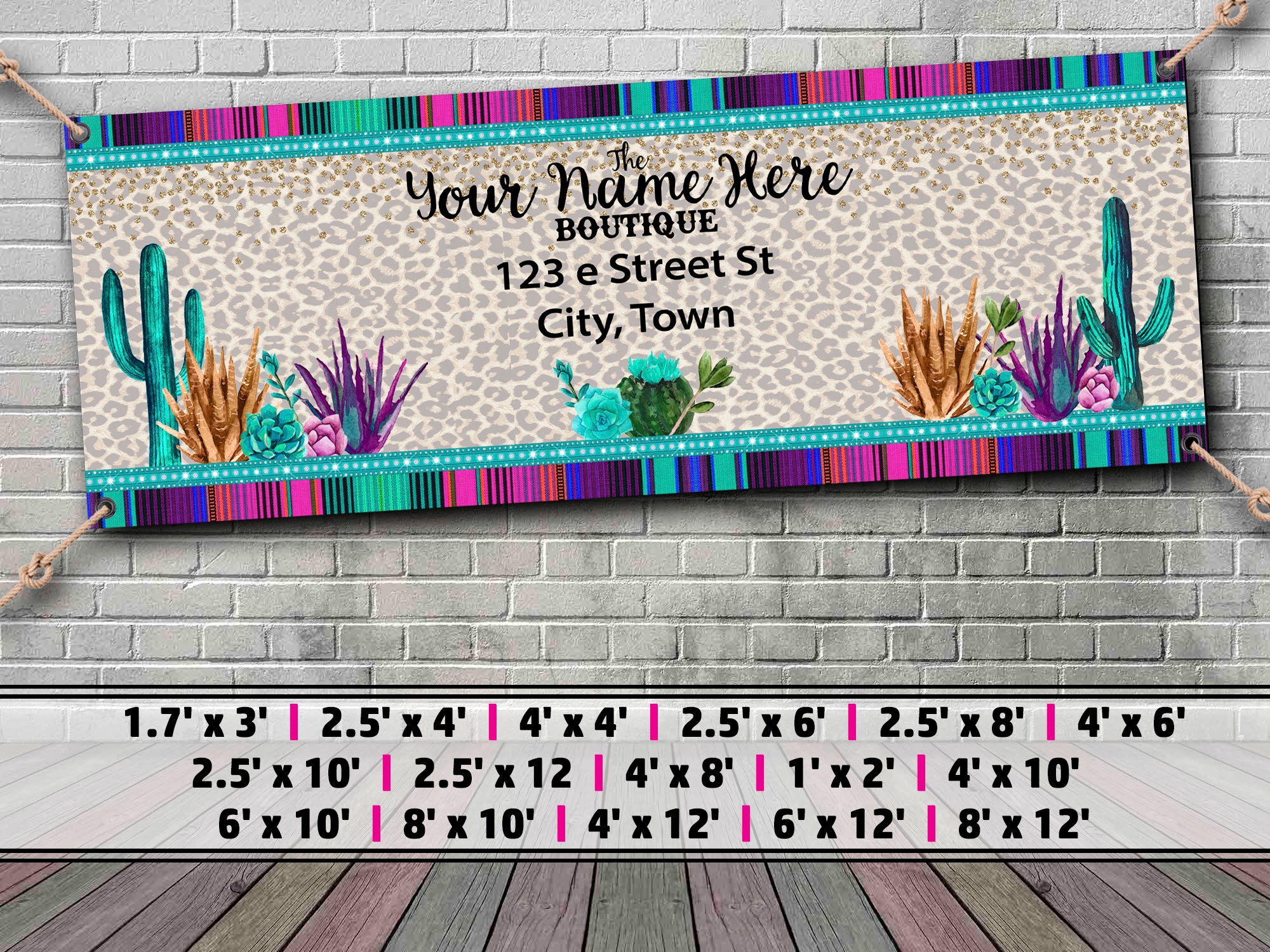 Custom Vinyl Banners Business Branding Set 003 Full Color Etsy